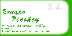 renata micskey business card